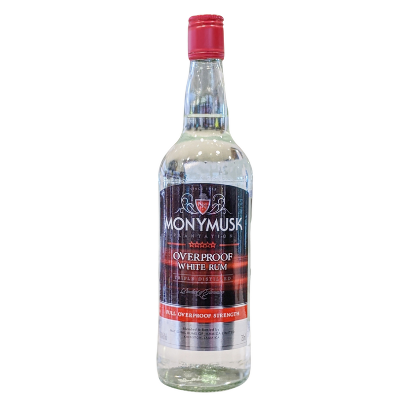 MONYMUSK WHITE OVERPROOF RUM - 750ml